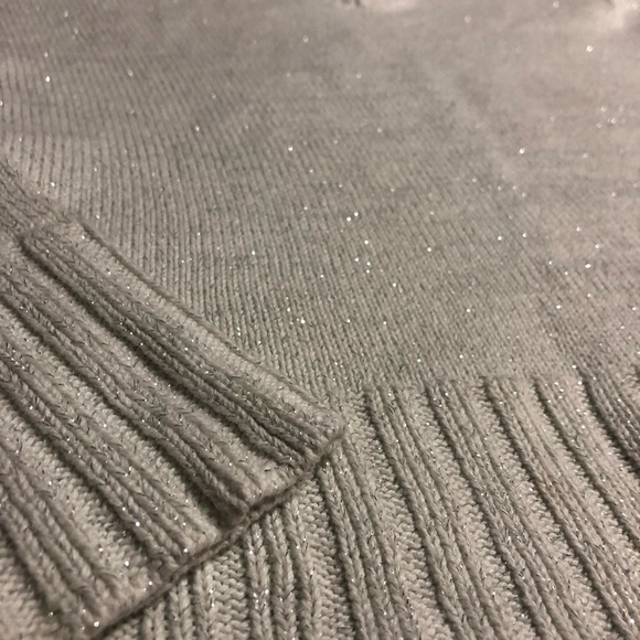 White Sequins V-Neck Sweater - Picture 5 of 9